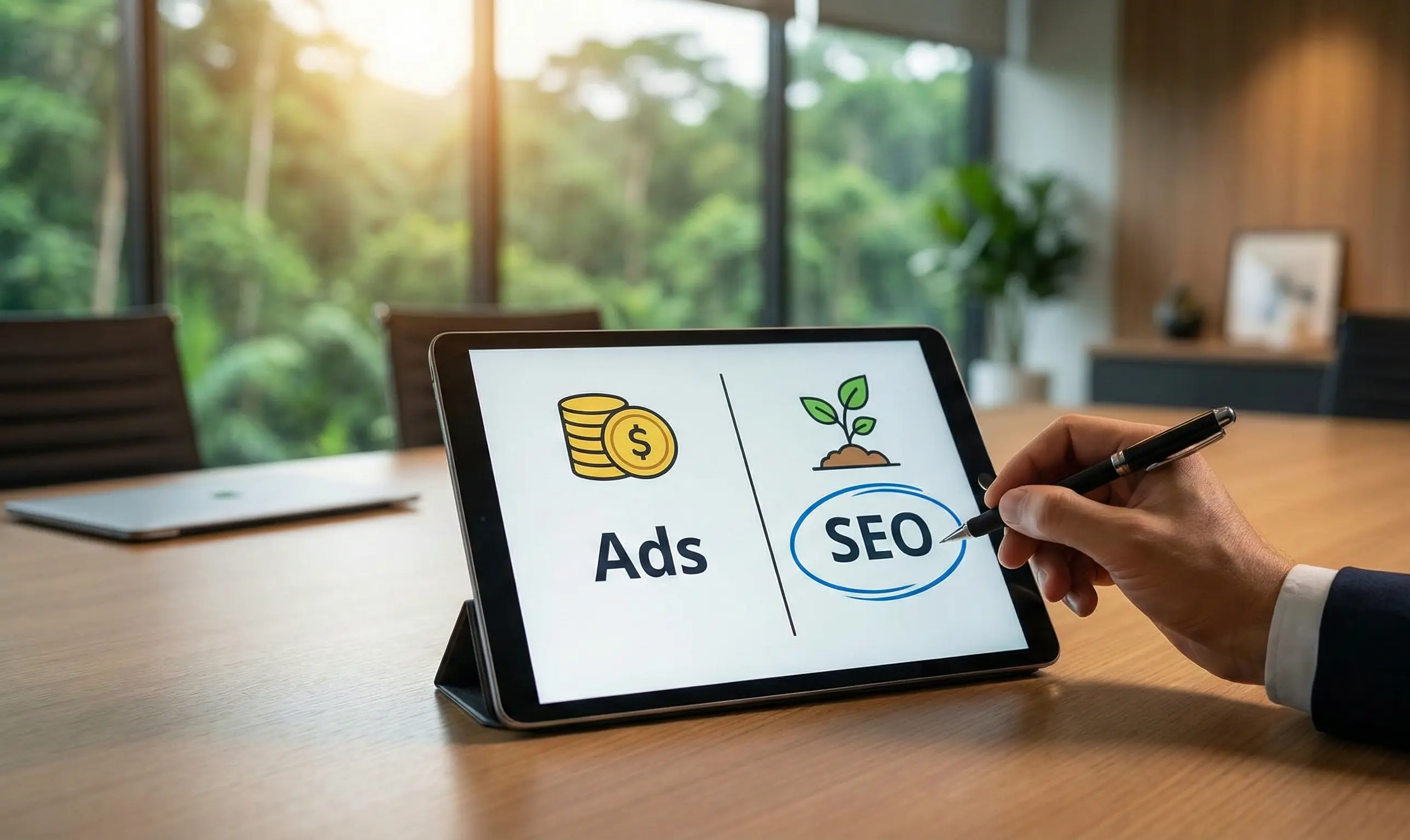 Comparativo Tráfego Pago vs Orgânico